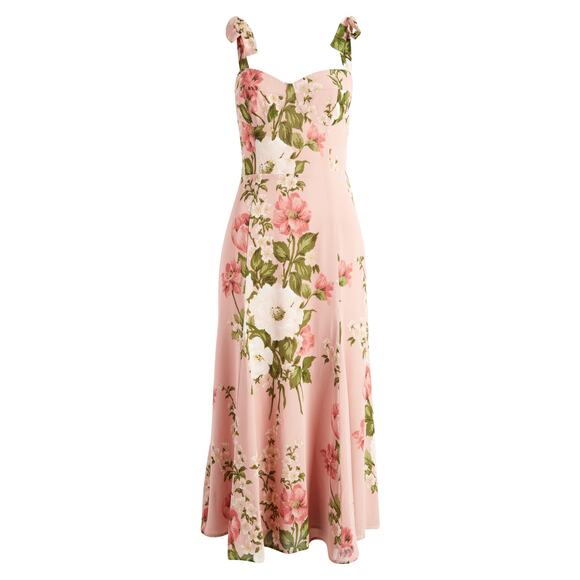 Reformation Dresses & Skirts - Reformation 'Nadira' Pink Tie Strap Dress Size 4